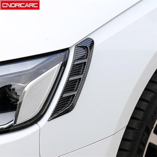 Front Rear Lamp Eyebrows Decorative Stickers Shark Cheek Vents Bumper Intake Gag Trim Car Styling For Audi A4 B9 2020