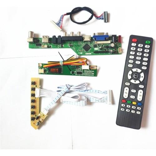 For LP141WP1-TLB8/TLB9 keyboard+Remote+Inverter HDMI-Compatible VGA USB AV RF T.V56 drive board LCD monitor LVDS 1CCFL 30Pin