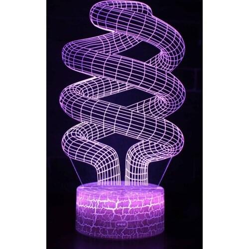 Energy saving lamp theme 3D Lamp LED night light 7 Color Change Touch Mood Lamp Christmas present Dropshippping