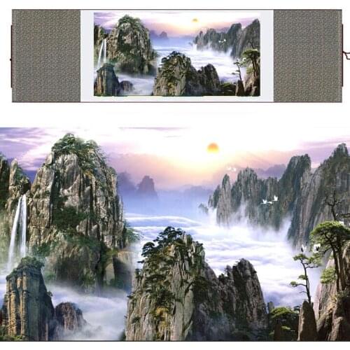 Mountain and River art painting Chinese traditional landscape mountain and river painting