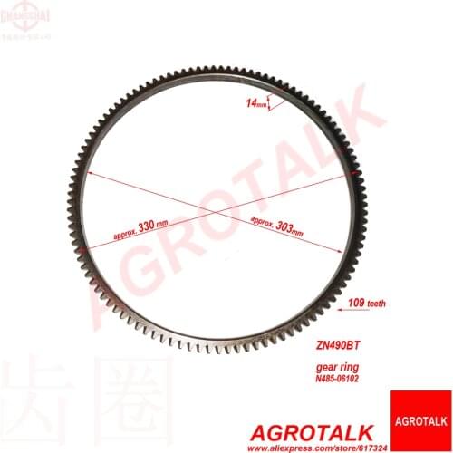 Teeth ring ( with 109 teeth ) for Changchai engine ZN490BT , Part Number: N485-06102