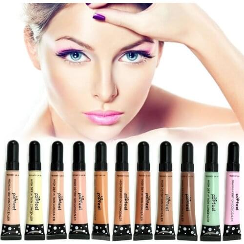 Popfeel 12 Colors Makeup Liquid Concealer Tube Contour Concealer Face Dark Eye Circle Cover Cream Cosmetics Chritmas Gift TSLM2