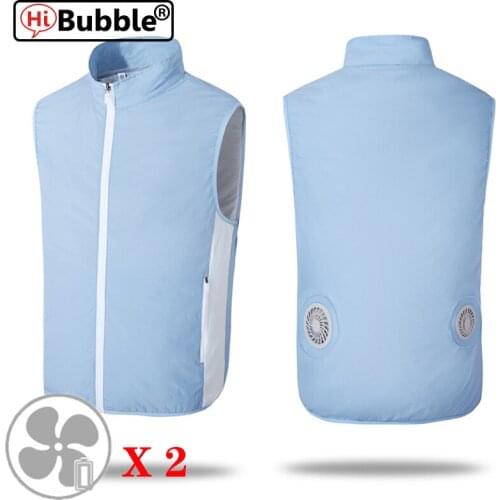 Summer With Fan Hiking Vest Quick Cooling Fishing Cycling Vest High Temperature Work Outdoors Breathable Top Men/Women S-3XL