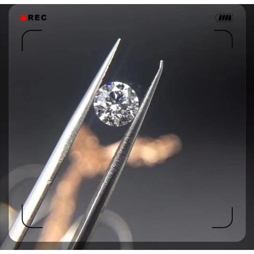 Moissanite 6.5mm EF color round shape excellent Brilliant cut Moissanite Jewelry ring Gem stone DIY material loose beads