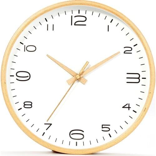 Nordic Wooden Wall Clock Modern Design Silent Living Room Simple Wall Watch Creative Kitchen Wall Clocks for Bedroom ZB5WC