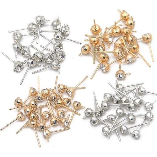 50Pcs 2 Color 2 Size 2021 New DIY Earrings Findings With Brick Clasps Jewelry Making Accessories Iron Hook Earwire Handmade