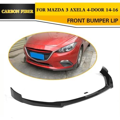 Carbon Fiber Front Lip Spoiler Chin for Mazda 3 Axela Sedan Hatchback 4 Door 2014 2015 2016 G GS GX T I Sport SV