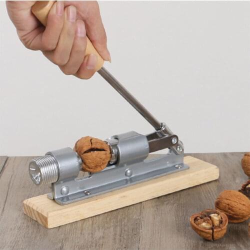 Hand-pressed Walnut Clamp Metal Nut Shell Breaker Nutcracker Walnut Clamp With Wooden Handle Household Goods Nutcracker Clamp