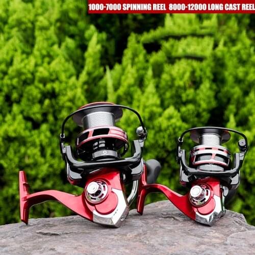 Fishing Tackle AST1000-12000 Single Bearing Right Left Hand 5.2:1 Gear Ratio Metal Coil Spool Long-range Casting Fishing Reel
