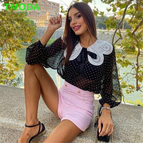 T MODA Polka Dot Blouses