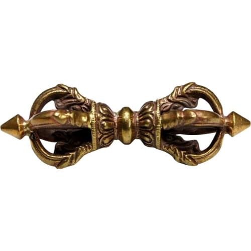 Tibetan Buddhism Copper Five Actions Dorje Vajra Pilon Nepal Art 9cm