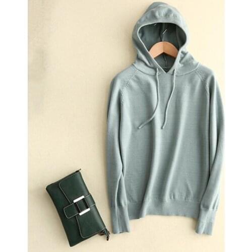 Casual Solid Hooded Hoodies Women Long Sleeve Plus Size Knitted Hoodie Sweatshirts Autumn winter Thicken Warm Fashion Tops