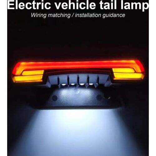 Universal 12-80V Steering+Driving+Braking+License plate lamp+Dual flashing tail lamp for Motorcycle Street Bike Cruiser Chopper