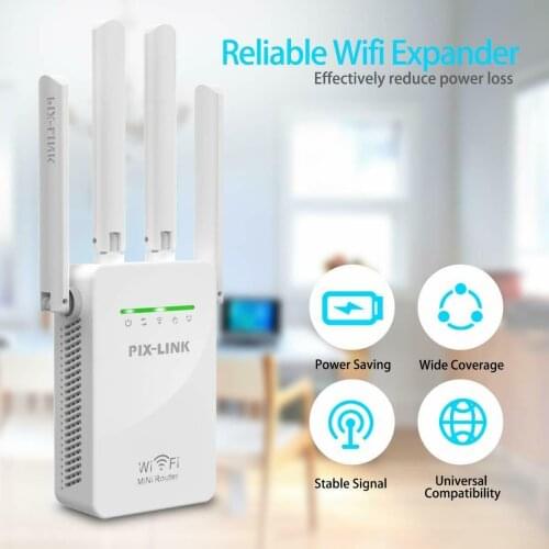WIFI Repeater Signal Amplifier 300Mbps Router Plug With Antenna Portable Network Range Extender Booster Home Office High Speed
