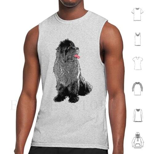 Grunge Newfie Tank Tops Vest Cotton Newf Newfoundland Newfoundland Dog Newfie Newfy Newfielove Com Newfie Love Mighty Fine
