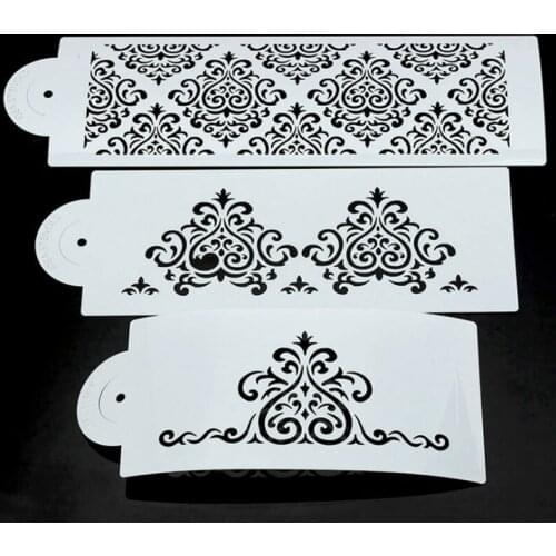 3 Sheet Cake Spray Mold Stencil DIY Walls Layering Painting Template Decoration Scrapbooking Diary Coloring Embossing Reusable