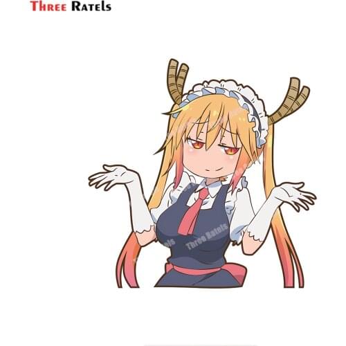 Three Ratels D39 3D Stickers For Anime Miss Kobayashis Dragon Maid Tohru Laptop Luggage Decoration Decals
