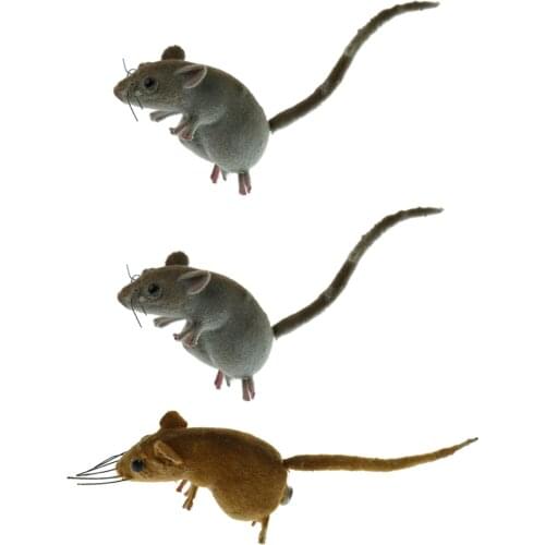 3x Vivid Mouse Animal Statue Mice Fridge Magnet Toys Yard Tree Lawn Ornament Sculpture Decor Garden Miniature Craft Spoof Gift