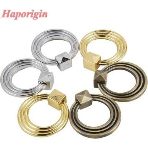 4x Ring Pull Kitchen Cabinet Knobs Antique Cabinet Drawer Handle Vintage Furniture Pulls Wardrobe Cupboard Closet Dresser Knobs