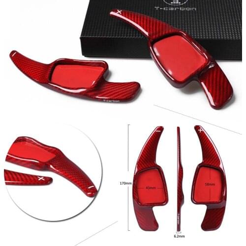 Car Steering Wheel Extension Paddle Shift for Audi A3 A5 S3 S4 Q2 Q5 2017 & TTS A4L Q7 2016-17 & TT 2015-2017 Real Carbon Fiber