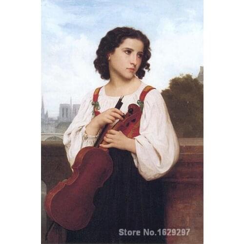 Wall art Alone in the world William Adolphe Bouguereau Paintings Hand painted High quality