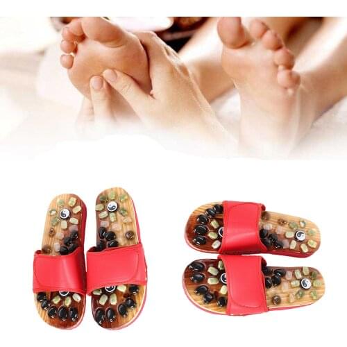 Acupoint Massage Slippers Sandal For Men Feet Chinese Acupressure Therapy Medical Rotating Foot Massager Shoes Unisex