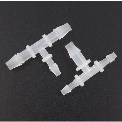 Wholesale 100pcs 1.6-4mm PP Reducing Tee Connectors Aquarium Fish Tank Air Pump Aerator Parts Drip Irrigation Pagoda Hose Joints