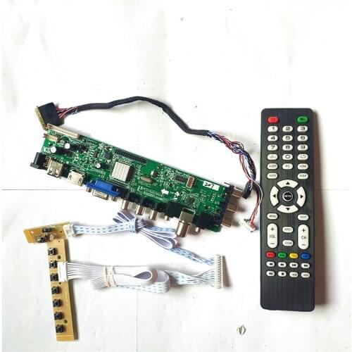 Fit B125XW01 V.0/B125XW02 V.0 40 pin LVDS screen 3663 TV digital AV HDMI-Compatible VGA USB DVB 1366*768 upgrade LCD board DIY