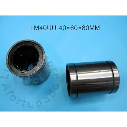 LM40UU bearing 40*60*80mm LM40UU 40mm Linear Ball Bearing Bushing 40*60*80mm for 3d printer parts