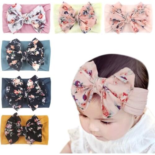 Baby Hair Band Seamless Super Soft Nylon Flowers Newborn Baby Little Girl Headbands Hair Band For Baby Kids Hair Accessories