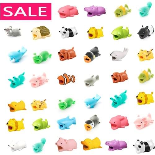 Animal Cable Protector Data Line Cord Protector Protective Case Cable Winder Cover for Phone USB Earphone Charging Cable