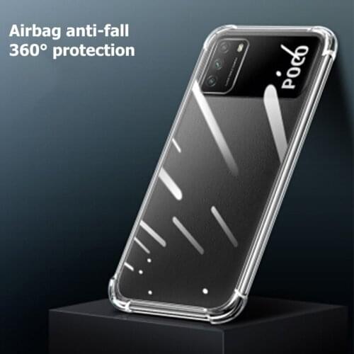 Shockproof Protective Phone Case For Xiaomi Poco M3 Pro 5G Airbag Phone Case On For Xiaomi Poco F3 X3 Pro NFC GT Soft TPU Cover