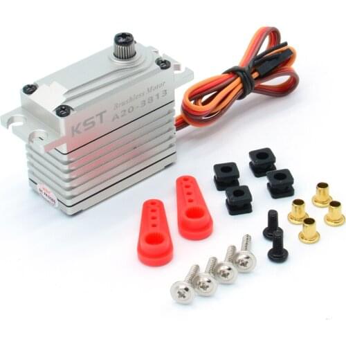 KST A20-3813 43kg 0.12sec Brushless HV Phosphor Bronze & Hardened Steel Gear Servo For Car Boat Airplane Accessories