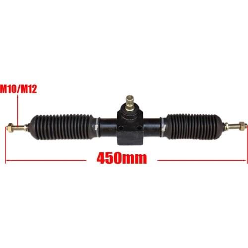 M10 M12 1pcs 450mm Eccentric Power Steering Gear Shaft Rack Pinion Assembly For China Go Kart Buggy Karting ATV UTV Bike Parts
