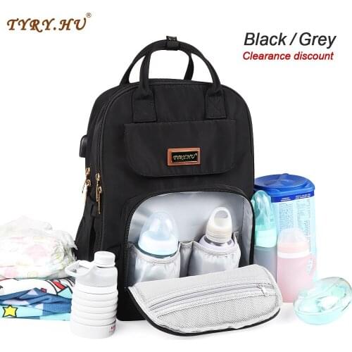 TYRY.HU Fashion Mummy Maternity Bag With USB Charging Diaper MuLtifunction Large Capacity Backpack