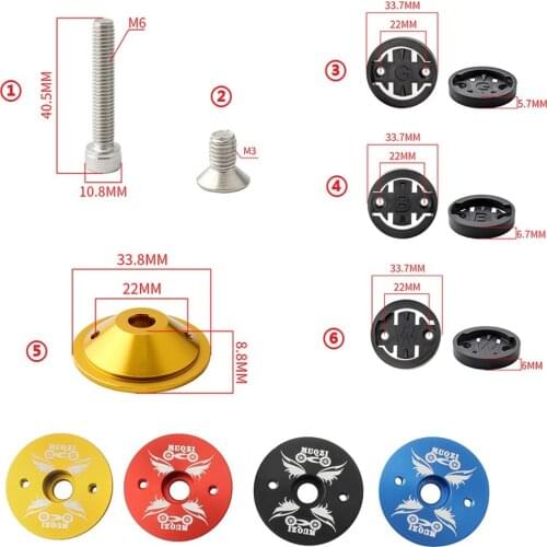 Bike Stem Top Cap Computer Stopwatch Mount Holder Garmin/WAHOO Adapters