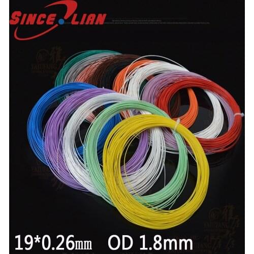 10m Silver plated cable wire 17AWG OD 1.8mm headphone cable DIY earphone wire audio cable high temperature wire 10 colors
