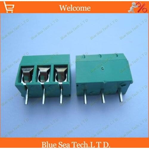 20pcs Best KF301-3P 5.0mm 3Pin PCB Screw Terminal Block Connector,300V/16A(22-14 AWG wire), Green