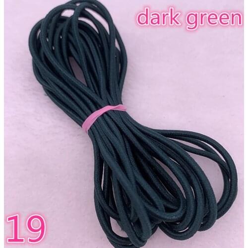 5 Yards/lot 2.0 2.5mm Hight-Elastic Bands Spool Sewing Band Round Elastic Cord Diy Handmade Sewing Materials #19