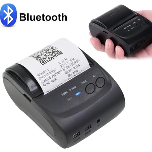 58mm Bluetooth Receipt Thermal Printer USB Portable Mobile Printer for Restaurant Supermarket MIni Handheld pos billing machine