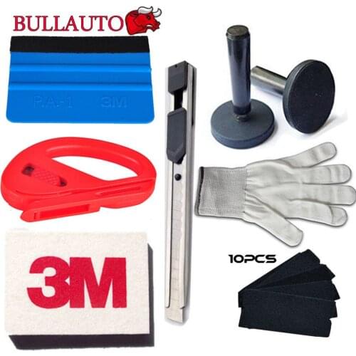 7in1 Car Wrap Application Tool 3M Blue Felt Edge Decals Sticker Vinyl Squeegee