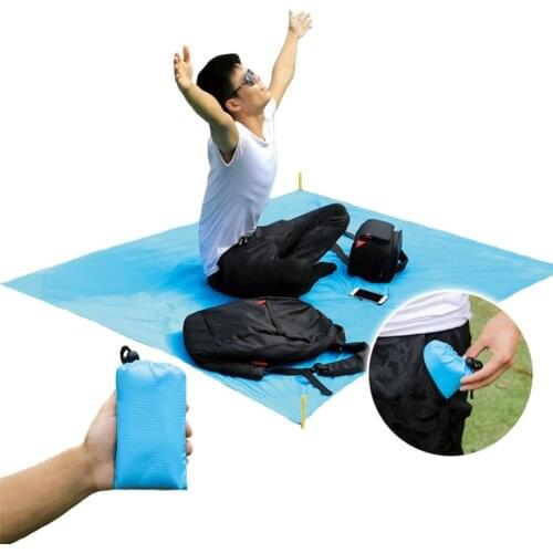 Large Ultra-light Outdoor Portable Pocket Picnic Mat Pad Waterproof Folding Tent Camping Mat Ground Mattress Beach Mat Blanket