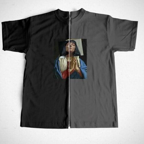 COSMIC 100% cotton fashion short sleeve streetwear men T shirt casual loose head print men t-shirt funny tshirt men tee shirts