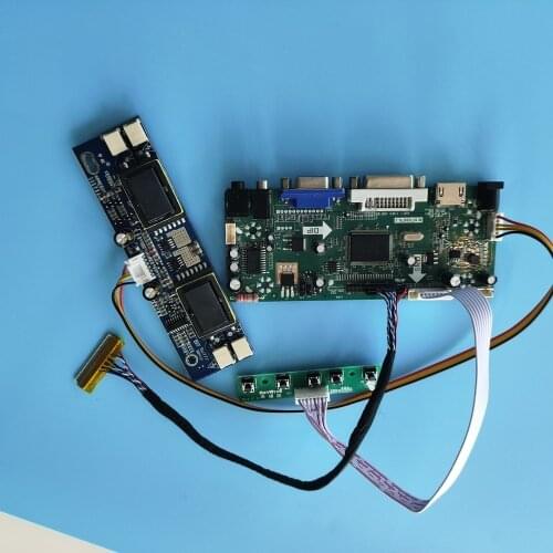Kit for HSD190MEN3 Controller Board HDMI+DVI+VGA LCD Audio 19" monitor 1280x1024 30pin driver Display panel 4 lamps