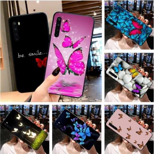 Beautiful Pink Butterfly Phone Case for Xiaomi Mi Note 10 Lite Mi 9T Pro xiaomi 10 10 CC9 Pro