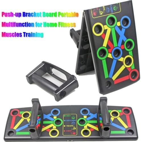Hot Selling Push Up Board 17 in 1 Complete Push Up Training System Color-Coded Collapsible Push-up Bracket Board