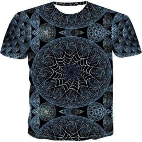 Summer hot-selling geometric T-shirts 3D T-shirts sports mens T-shirts fashion street hip-hop style tops and T-shirts