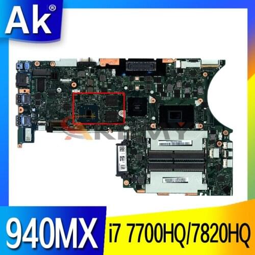 For Lenovo Thinkpad T470P Laptop Motherboard DT473 NM-B071 With i7 7700HQ/7820HQ 940MX 2GB 100% Tested 01YR889 01YR887 01HW927