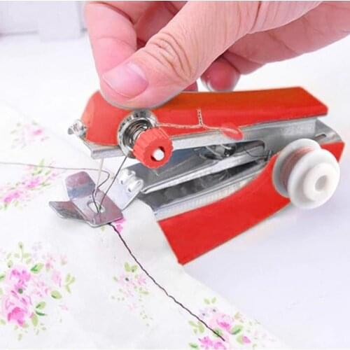 Mini Sewing Machine Needle Threader Stitch Insertion Tool Automatic Threader Travel Portable Tailoring Machine DIY Sewing Supply