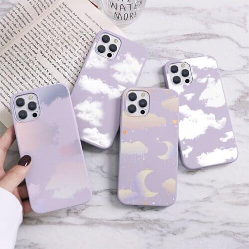 Fashion White Cloud Skull For iPhone12 Pro 12mini Max XR X XS Max SE 2020 7 8 6 S Plus 5 Couqe For iPhone 11 Pro Max Back Fundas